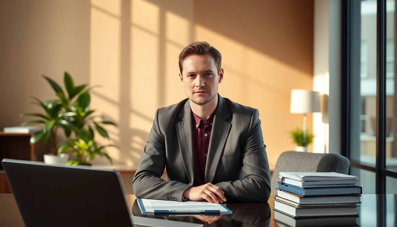 Real estate attorney consulting clients at https://www.atlantarealestateattorney.com, showcasing professionalism and expertise.