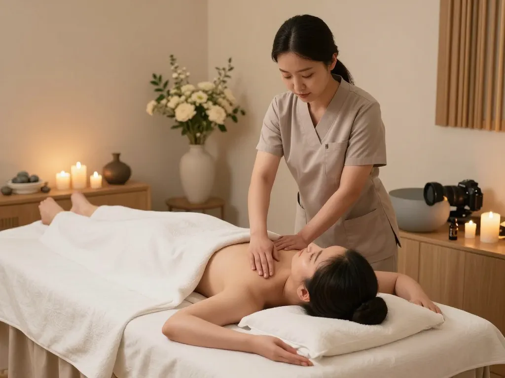 Relaxing 논현동마사지 experience in a serene spa environment with calming decor and soothing atmosphere.