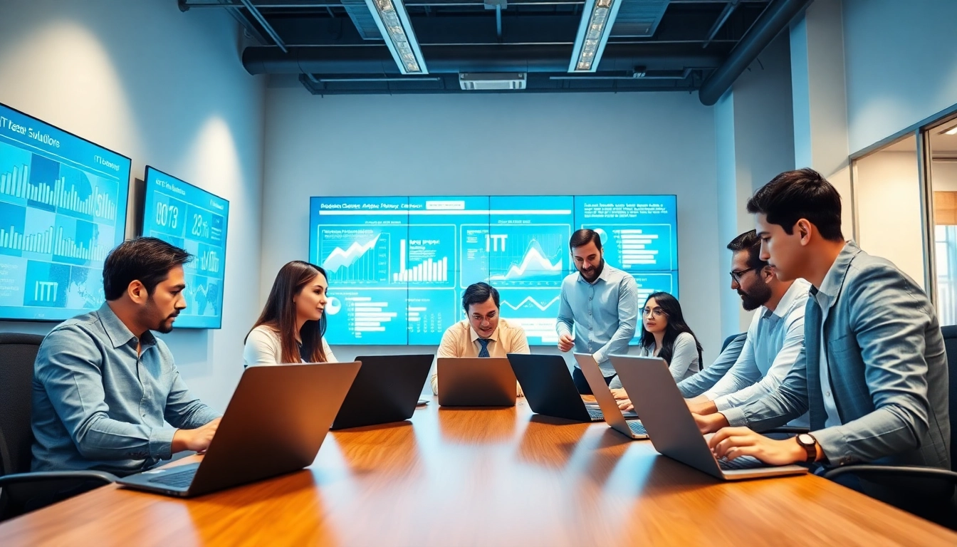 Engaging team providing managed it services near me in a modern office setting.