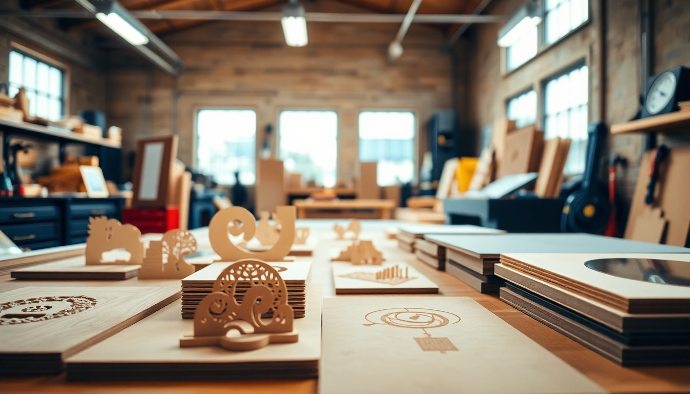 Creating custom laser design projects in a bright, professional workshop environment.