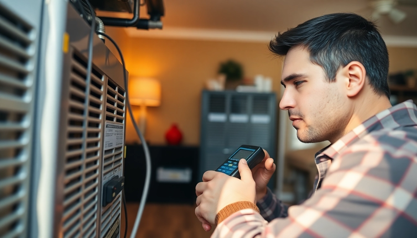 Technician performing heating repair in Beekman NY home, showcasing expertise.