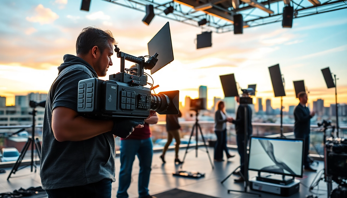 Confirming quality work at a leading Video Production Company Calgary with a focus on a collaborative film set.