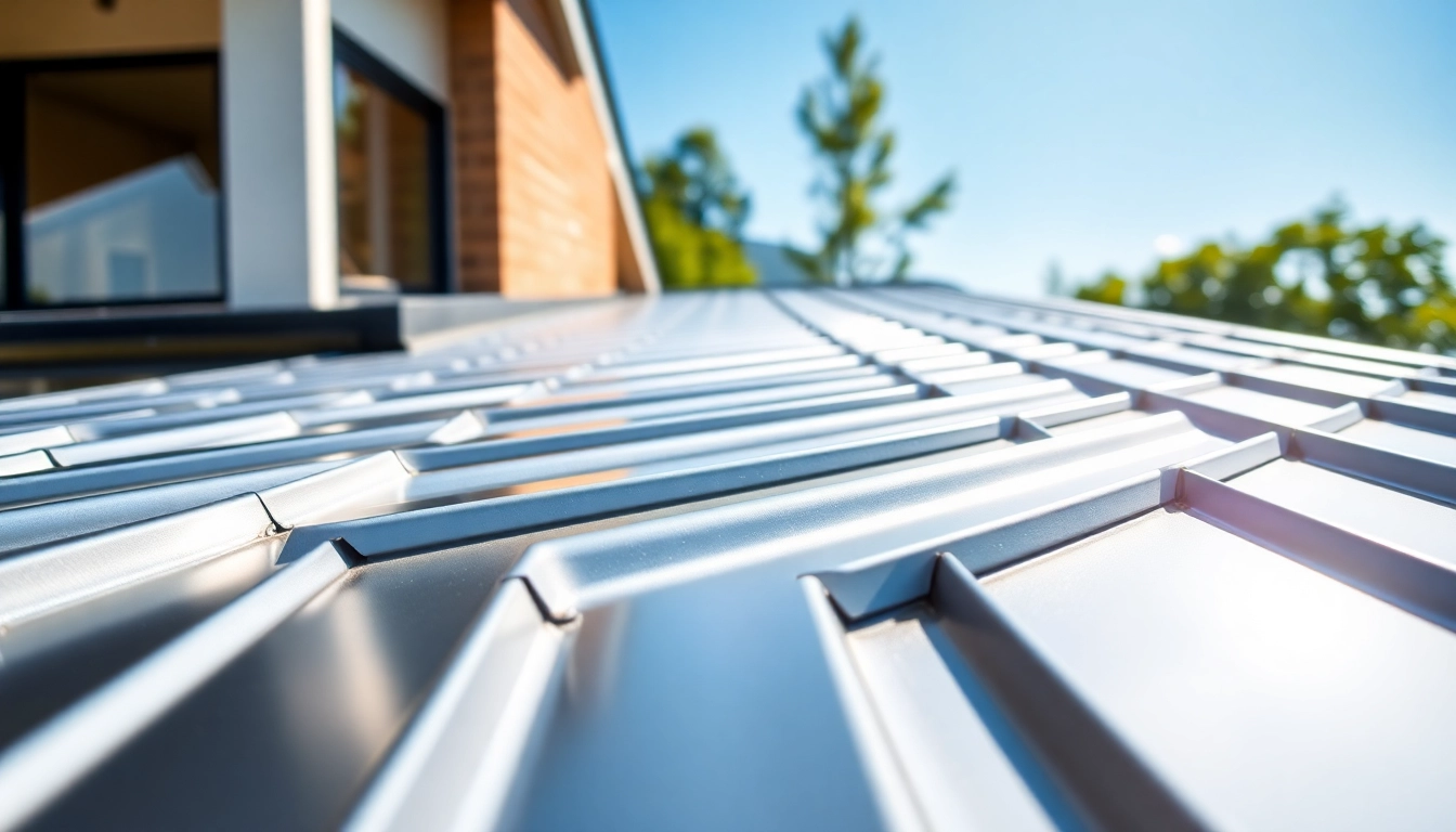 Install durable and stylish metal roofing on a contemporary home, emphasizing quality and design.