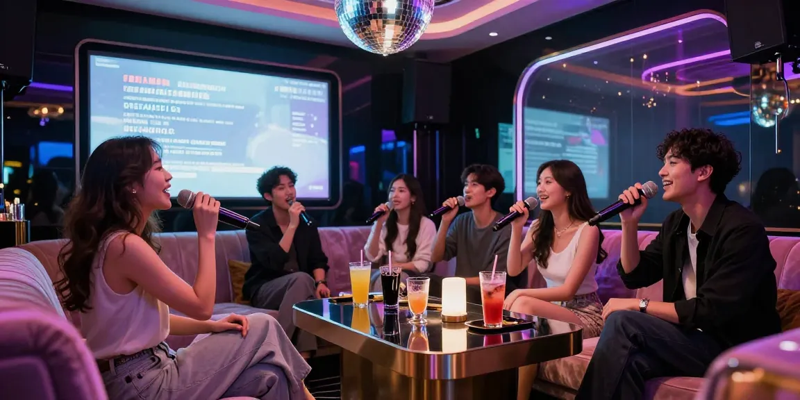 강남쩜오에서 친구들과 함께 즐기는 프리미엄 가라오케 분위기