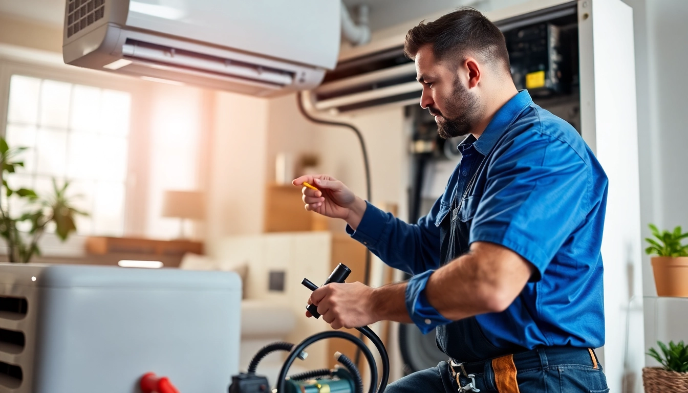 Expert HVAC technician engaged in hvac repair bedford ny service within a residential environment.