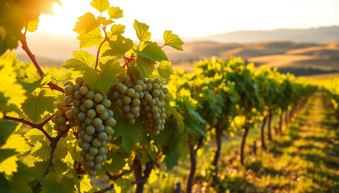 Harvesting grapes in Carksburg CA vineyard during golden hour.