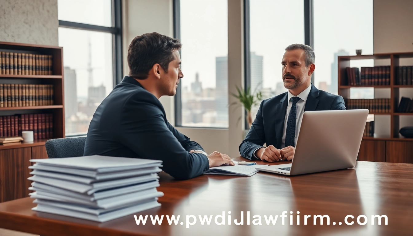 Consultation with a professional at https://www.pwdlawfirm.com showcasing trust and expertise in personal injury law.