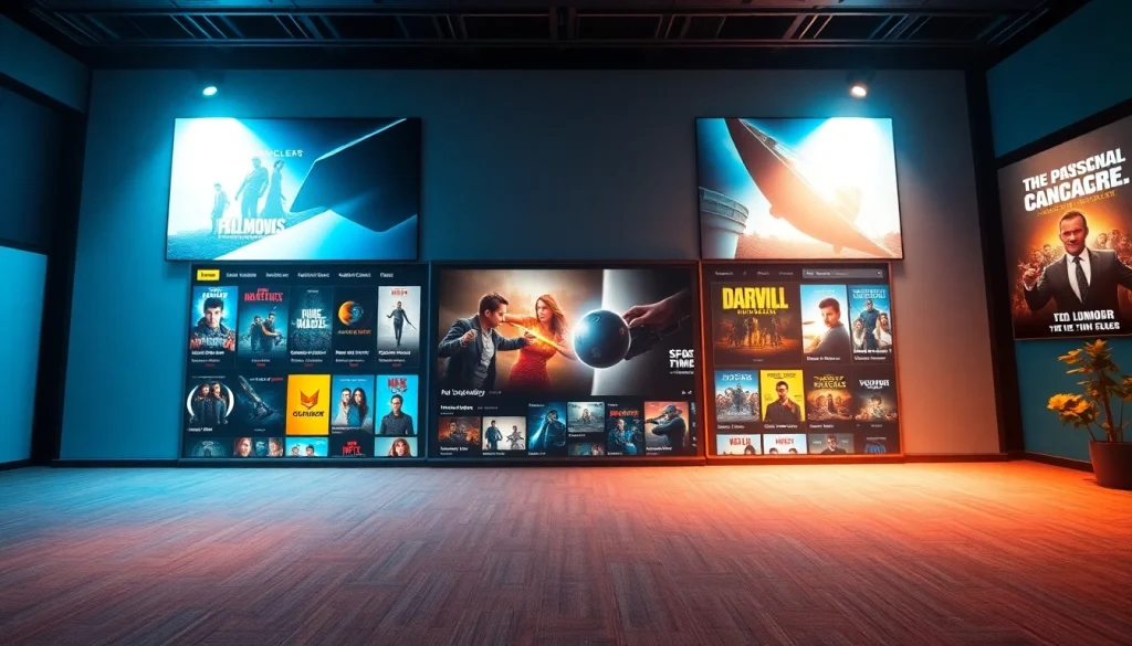 Engaging visual of https://bandarlayarkaca21.com showcasing a dynamic film streaming interface.