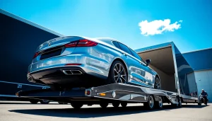 Loading luxury vehicles for transport at https://luxuryautocarriers.com with professional precision and care.