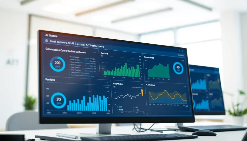Engaging visual of AI testing performance on https://benchbot.ai's platform showing analytics and metrics.