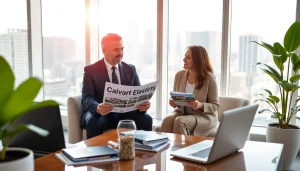 Beratung durch einen Experten von https://immobilienmakler-bester.de in einem modernen Büro mit Stadtansicht.