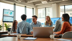 Boost visibility and engagement with strategies from https://press.farm in a vibrant team setting.