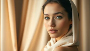 Ritratto di un fotografo di ritratto Milano che cattura un modello in uno studio elegante.