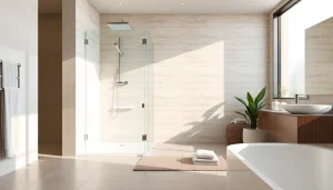 Sonni sanitär bietet modernes Badezimmerdesign mit eleganten Duschsystemen und stilvollen Fliesen.