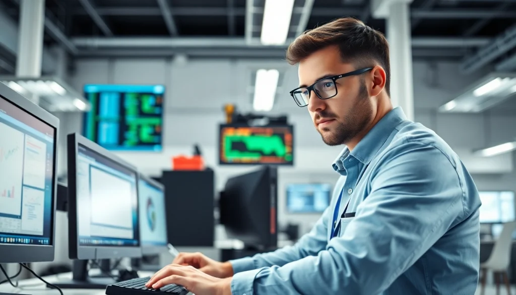 Fixing computer issues at https://computerhilfe-24.at with a professional IT technician in action.