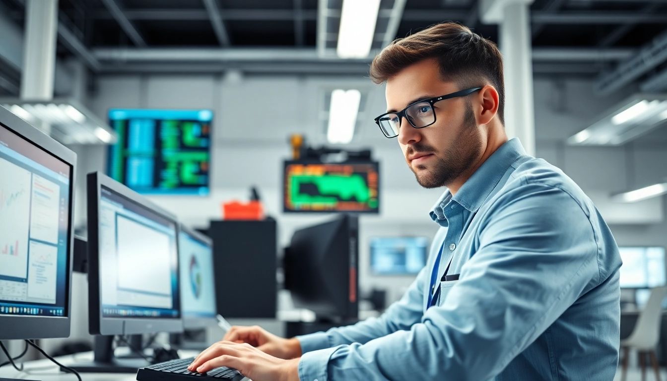 Fixing computer issues at https://computerhilfe-24.at with a professional IT technician in action.