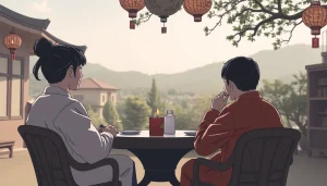 ดูหนังออนไลน์ในบรรยากาศอบอุ่น มีการ์ตูนบนจอทีวี และคนดูสุขสันต์