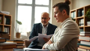 Consultation with a family law expert at https://www.fanninglawllc.com in a modern office.