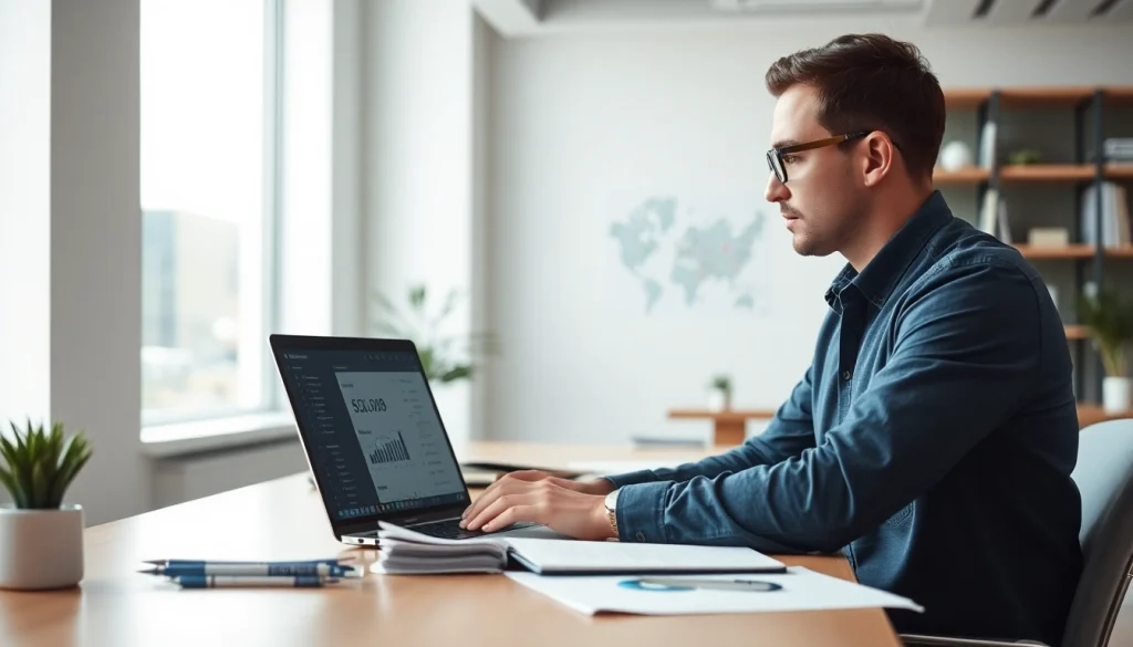 Implement a google penalty removal service analysis with a focused SEO expert in a modern office.