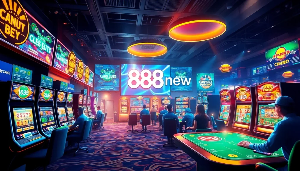 Experience the excitement of 888new with vibrant gaming options in a modern casino.