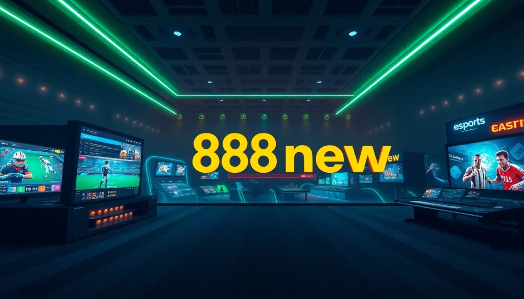 Experience the dynamic online gambling world of 888new, showcasing a vibrant gaming interface.