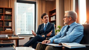 Consultation at https://www.fritschlawfirm.com highlighting a professional attorney and engaged client.