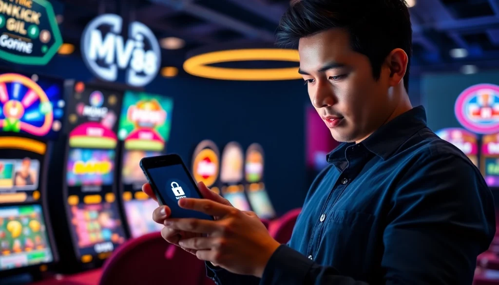 Experience the MV88 app's engaging gaming features with vibrant visuals and a user-focused approach.