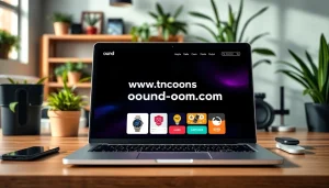 Enhance your experience at https://www.ound-ound.com with our website redesign concept illustrating a modern workspace.