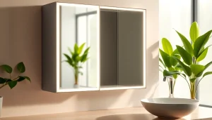 Erleben Sie den eleganten sonni Spiegelschrank im modernen Badezimmer mit stilvollem Design.