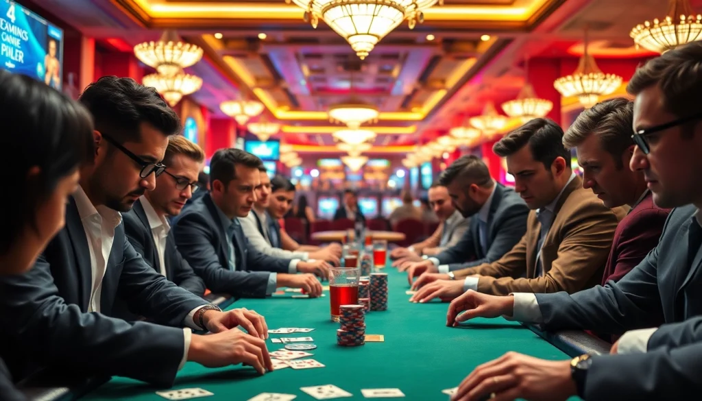 Watch professional gamblers compete at https://mm88bc.com/ in a vibrant casino environment.
