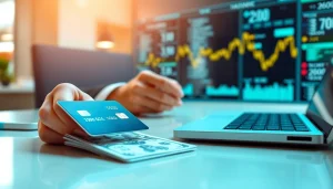 신용카드 현금화 프로세스를 설명하는 사람의 모습과 현금 통화 이미지