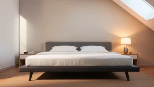 Materasso matrimoniale in primo piano, con dettagli sulla qualità e comfort, ideale per un sonno rigenerante.