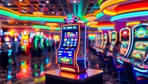 Menangkan dengan tank4d toto slot yang penuh warna dan suasana kasino yang energik.
