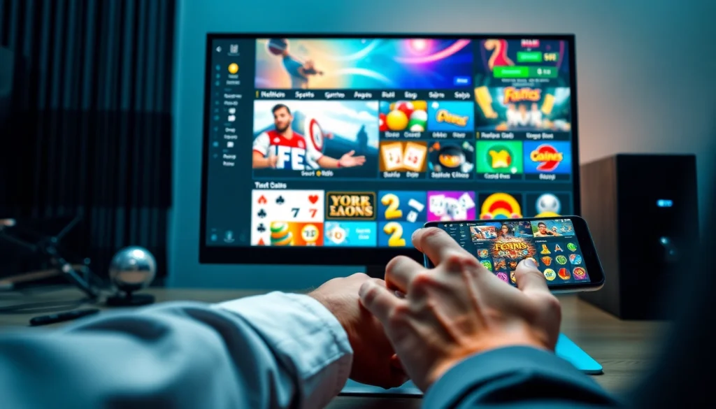 Engaging interface of TV88 online gaming platform showcasing diverse betting options.