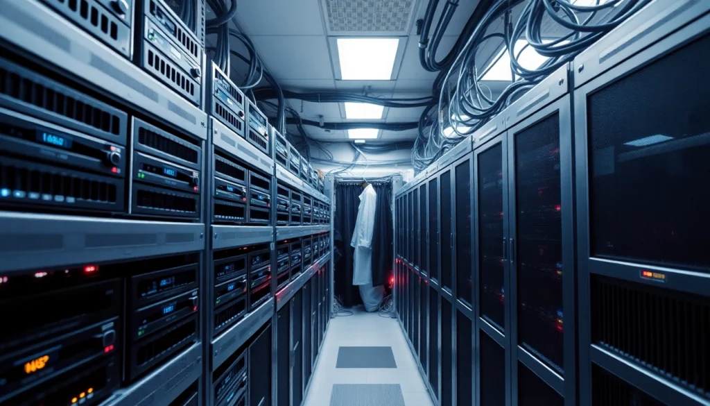 Navigating NAS & SAN Storage Deployment with advanced technology in a modern server room.
