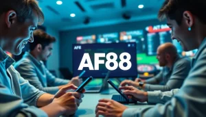 AF88 online betting platform showcasing engaging gaming experience in a modern design.