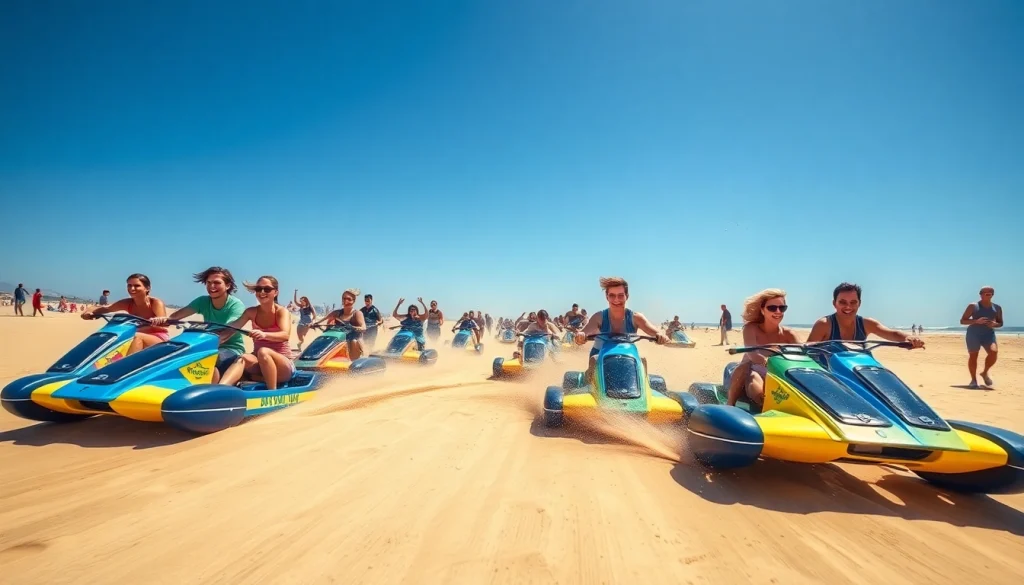 Ervaar de spanning van blokarten bij https://www.blokartschool.nl op een zonnige stranddag.