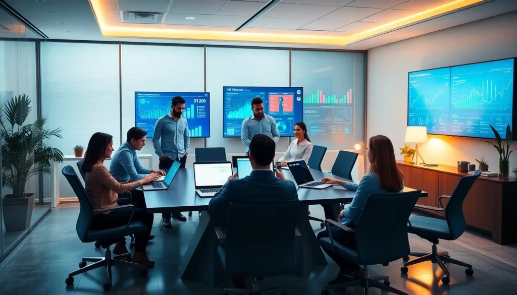 HERO Managed Services team collaborating on IT solutions in a modern office