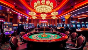 Experience the thrilling excitement of new88bet with vibrant slot machines and roulette tables.