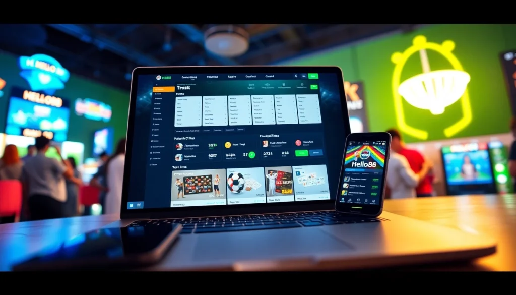 Hello88 online betting platform showcasing a modern interface with interactive features.