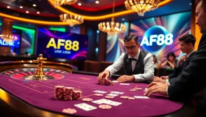 Experience the thrilling gameplay at AF88 LINK with immersive casino elements and luxurious ambiance.