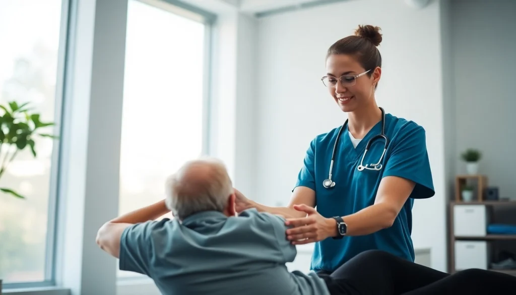 Engaging session at north edmonton physiotherapy clinic, demonstrating hands-on treatment techniques and patient care.