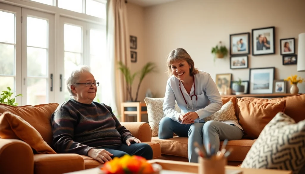 Provide compassionate in home care austin tx in a cozy living environment with a caregiver and client.