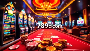 Engaging scene of online gaming at 789club com with vibrant casino elements and thrilling atmosphere.