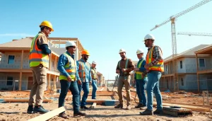 Workers in construction association south carolina collaborate on-site for quality building projects.