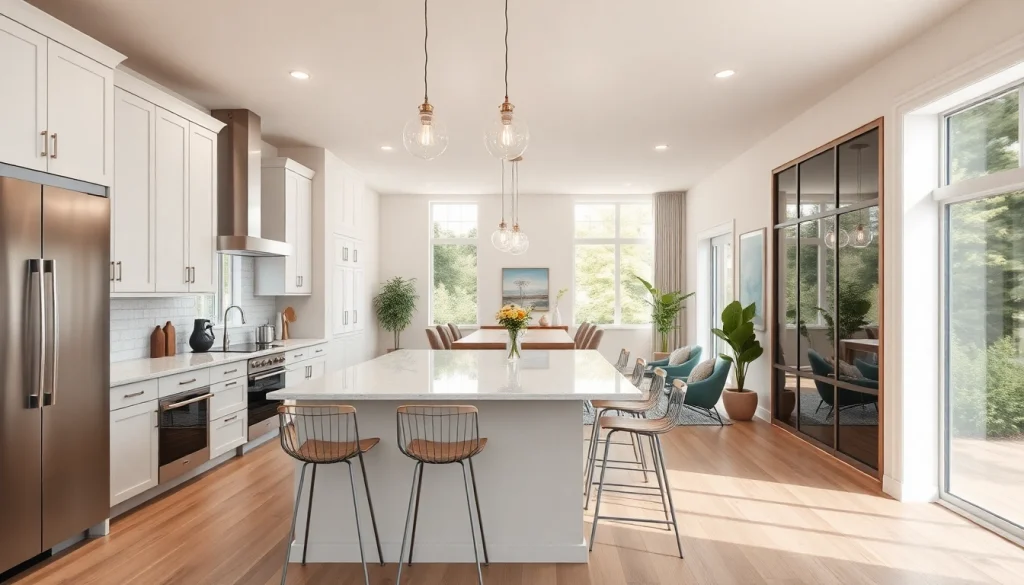 Transform your space with this stunning home renovation of a modern kitchen featuring stylish design elements.