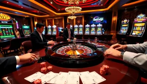 Trải nghiệm sự phấn khích khi cá cược cùng betvip tại một bàn casino sang trọng.