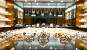 Präsentation von Schmuckstücken durch Juwelier in der Nähe mit hochwertigem Design und Eleganz.