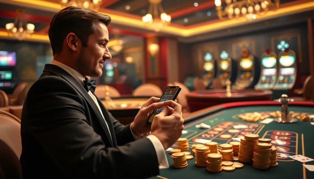 Experience the thrill of the indibet app in a luxurious casino setting with mobile gambling.