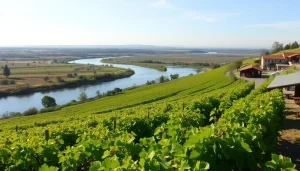 Carksburg CA vineyards and river views, showcasing the peaceful atmosphere of this scenic region.
